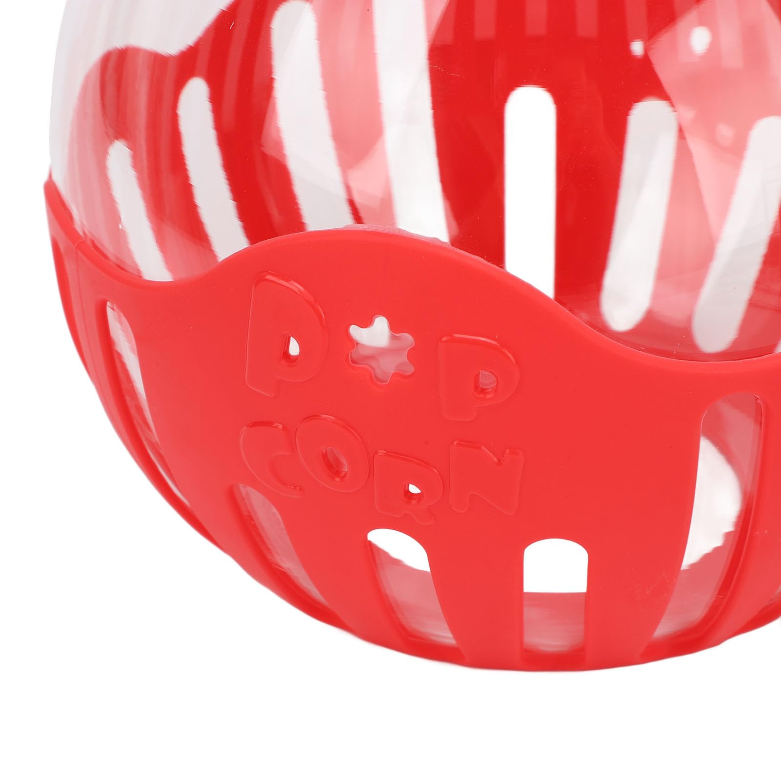 VGEBY Home Popcorn Popper - Palomitas de maíz de cristal para microondas, 2,13 L, para noches de cine y juegos (rojo)