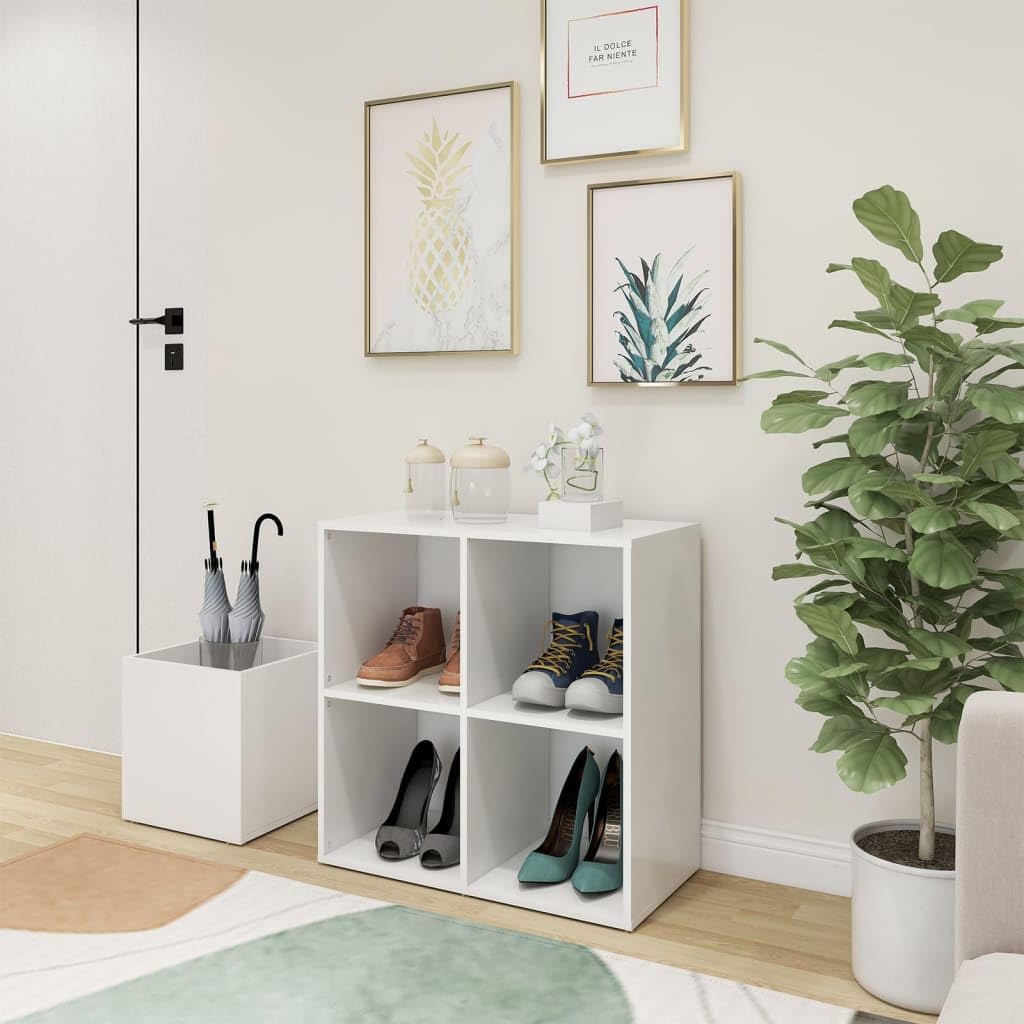 Szafka na buty do korytarza, biała, materiał drewnopochodny, 105 x 35,5 x 70 cm, regał na buty z drzwiami, komodą, do przedpokoju, przedpokoju, systemu porządkowania, mebli
