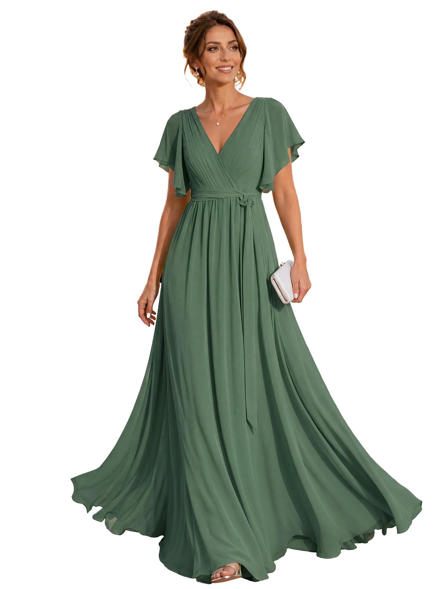 Ever-Pretty Women's Chiffon V-Neck Bridesmaid Dresses 0164A