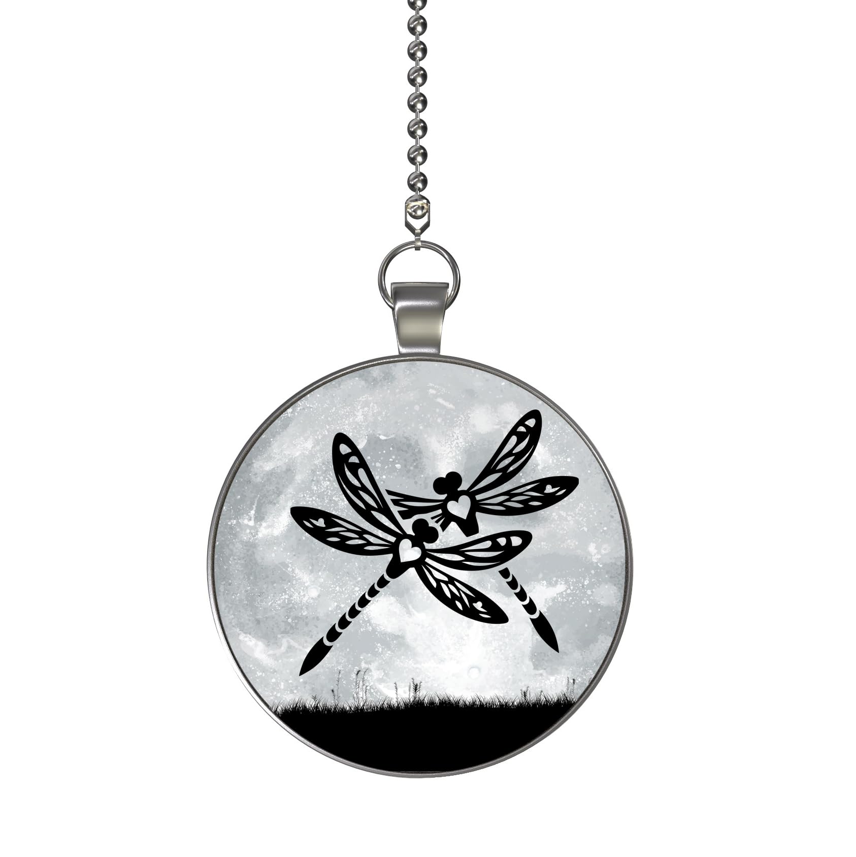 Gotham Decor Moonlit Dragonflies Glow in the Dark Double Sided Ceiling Fan and Light Pull Chain Pendant - Dragonfly Fan Pull