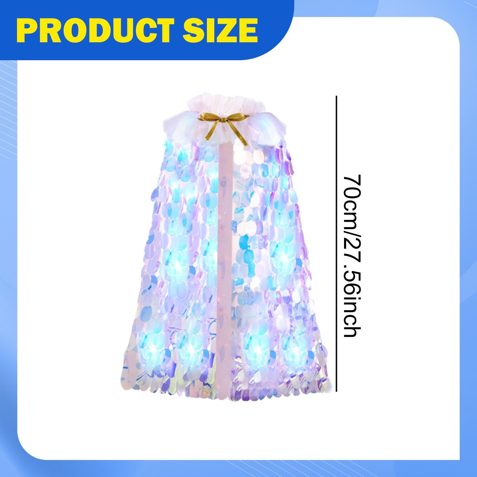 Cape de Princesse, Costume de Cosplay pour Princesses, Cosplay, Spectacle, Lumière Blanche