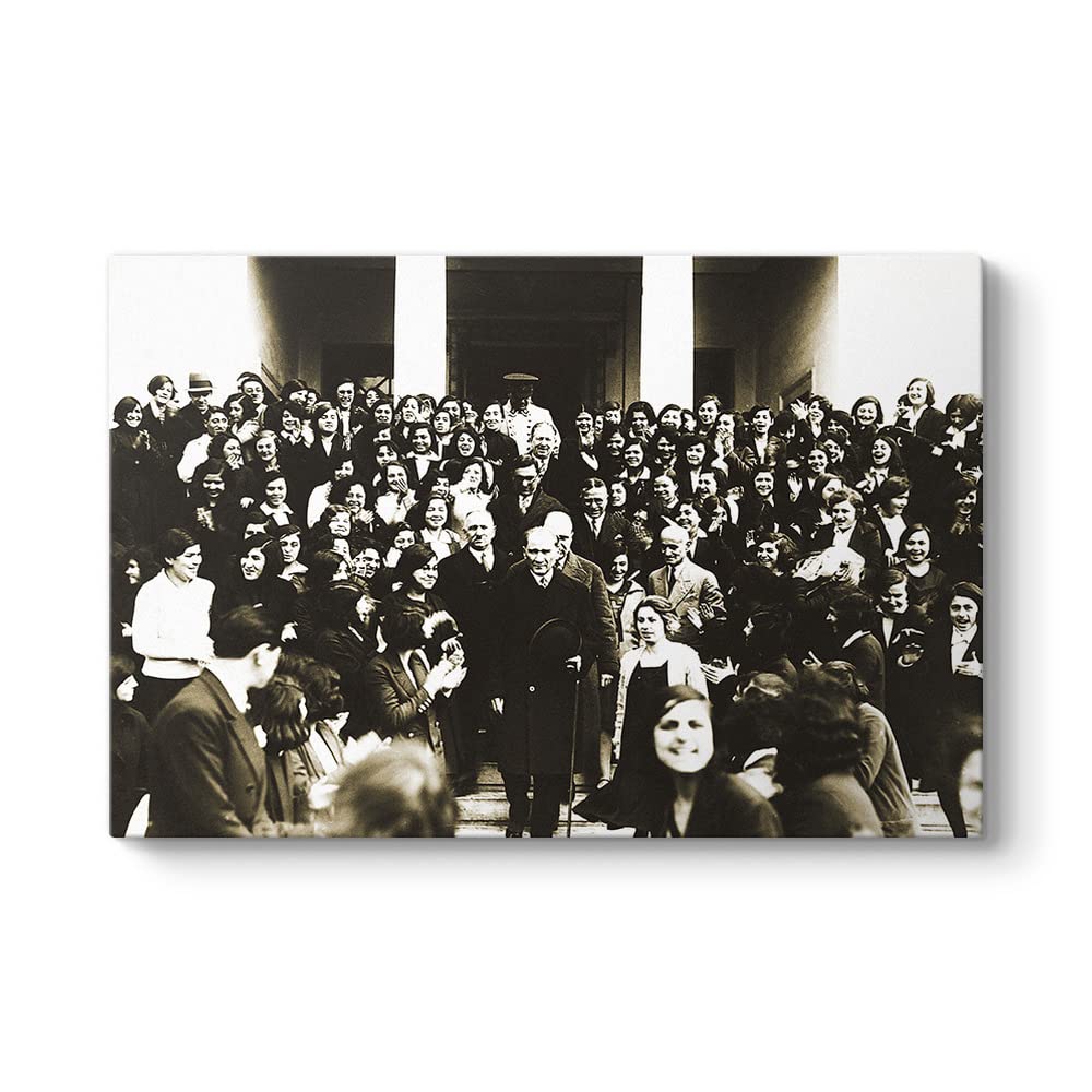 tabloshop Atatürk İzmir Kız Lisesi'nden Ayrılırken Tablo 75 x 50