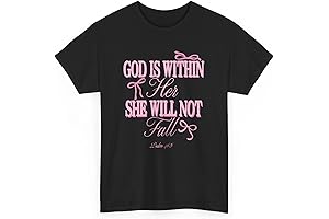 Womens Heavy Cotton Crewneck: When She Prays, God Replies