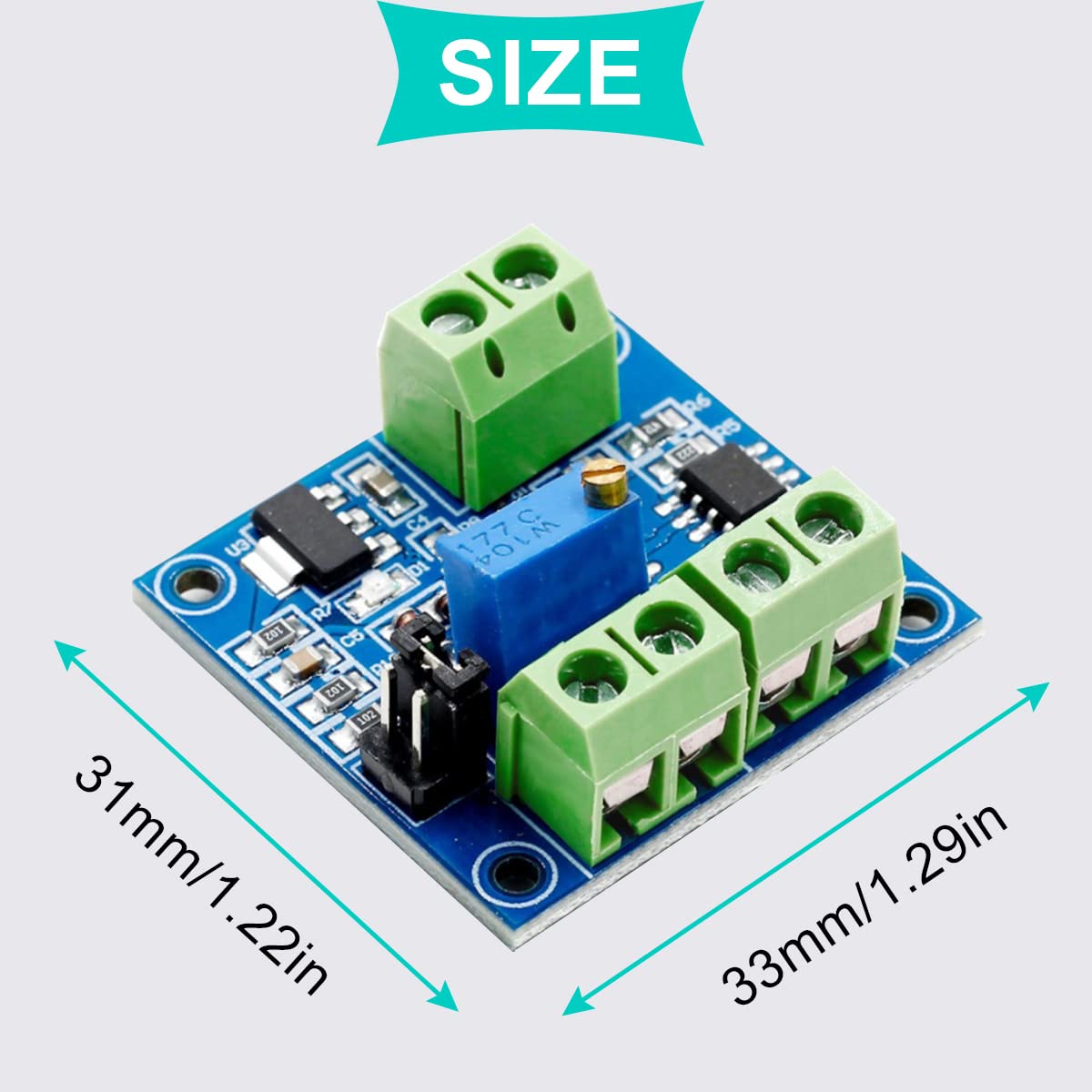 TsoLay PWM-Spannungsmodul 5 Stück – 0–100% PWM Zu 0–10 V, Für PLC, MCU, SPS – Eingang 12–30 V DC, 1–3 KHz