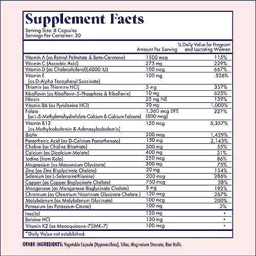 Image of FullWell Women's Prenatal Lemon Essence Essentials - Women's Prenatal Multivitamin & Fish Oil - Supports Maternal Health & Fetal Development - Omega 3, DHA, Folate & Choline - 30 Servings