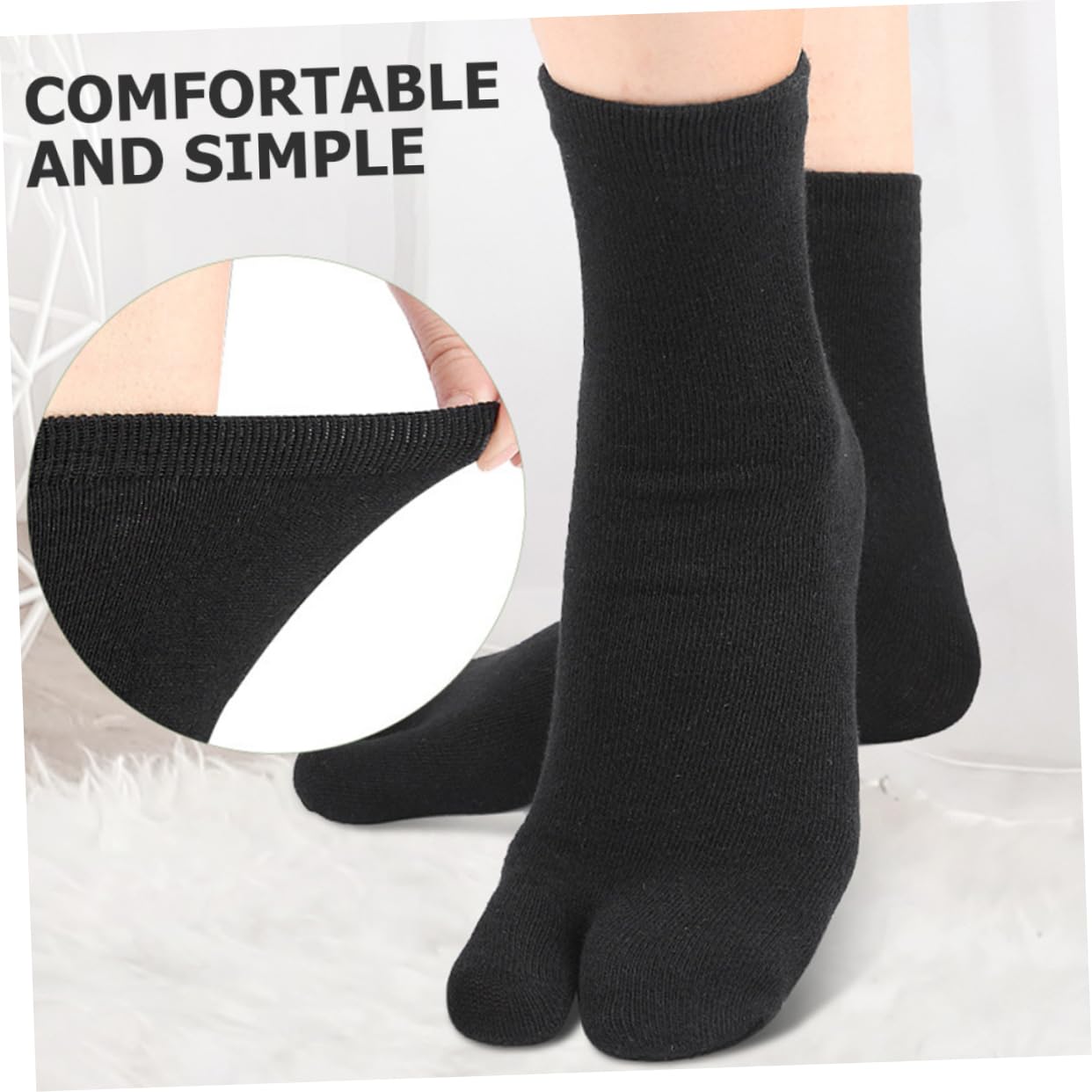 HAPINARY Silicone Toe Separated Socks Non-skid Toe Socks for Women Foot Alignment Socks