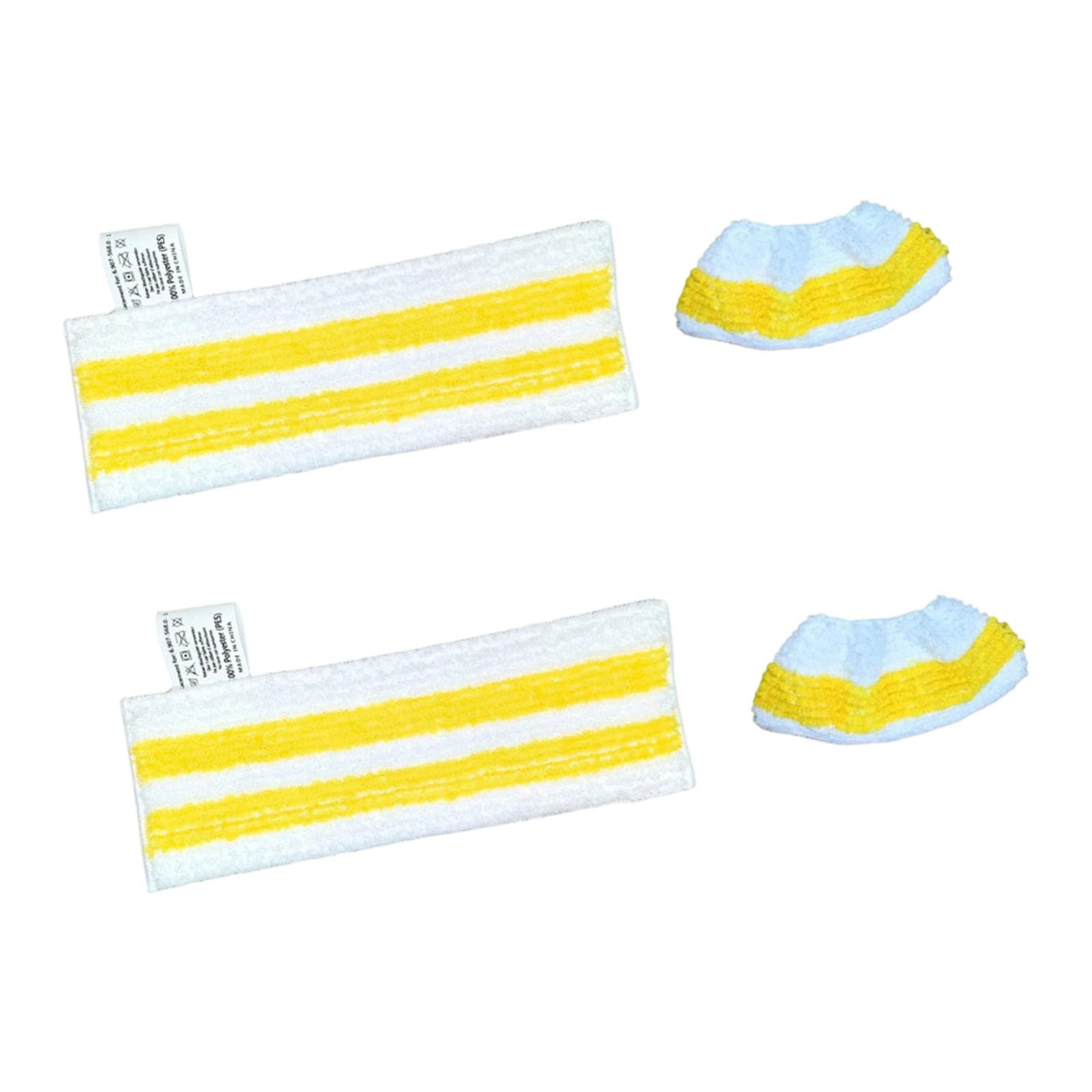 Kaeltsyn Pad Refill Set, White Microfiber Cloths for Floor Upkeep and Nozzle Wipe Down Tasks At Home Microfiber Pad Refill Cloth Floor Nozzle Wipe Home Care Accessory