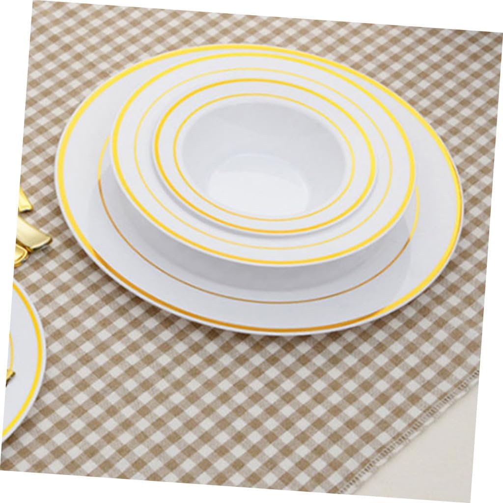 STOBAZA 20pcs Disposable Dinnerware Each of Plates for Gatherings Parties Home Use Lightweight for Food for Snacks Cakes and More