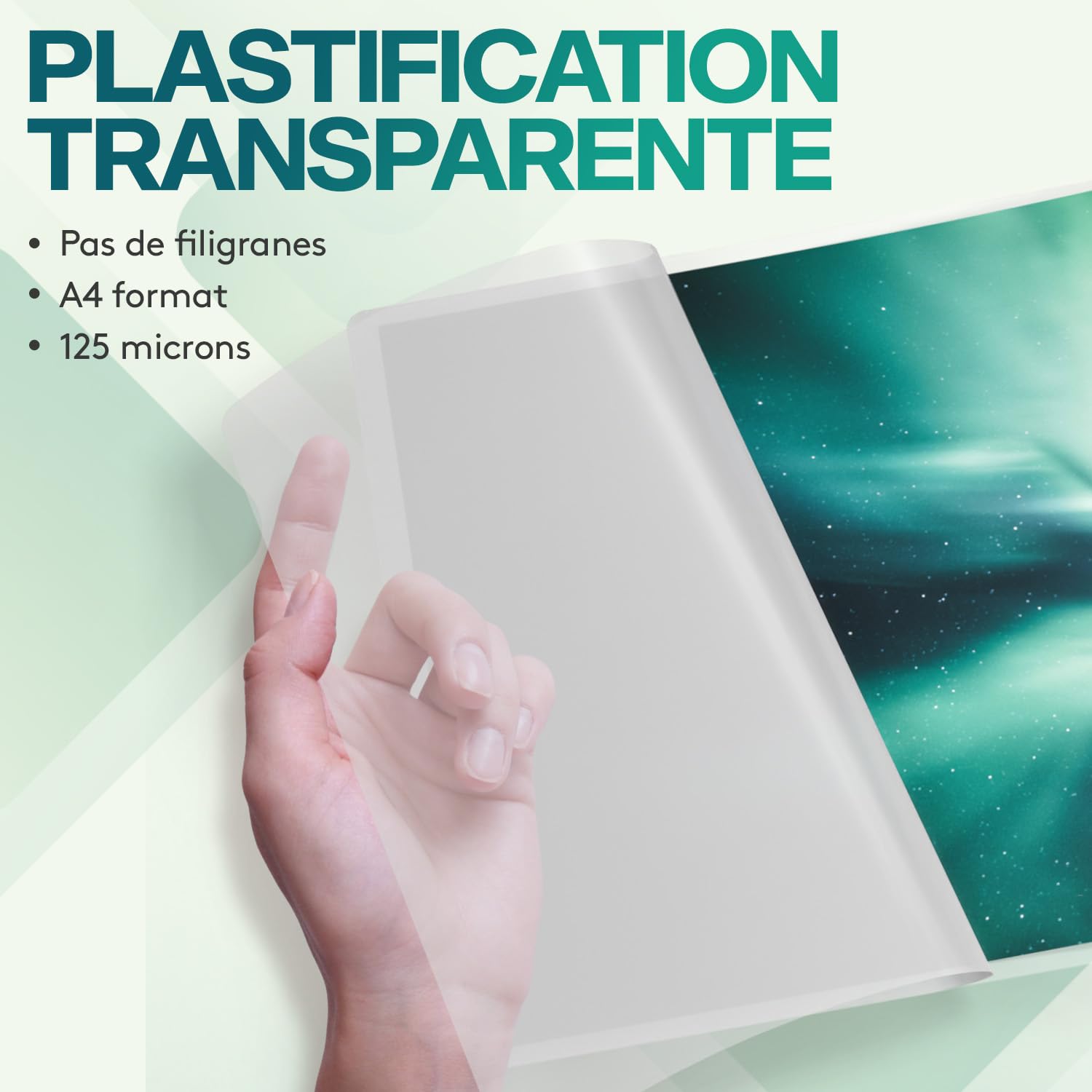 ACROPAQ Pochettes de plastification A4 100 pièces 250 micron brillant coins arrondis