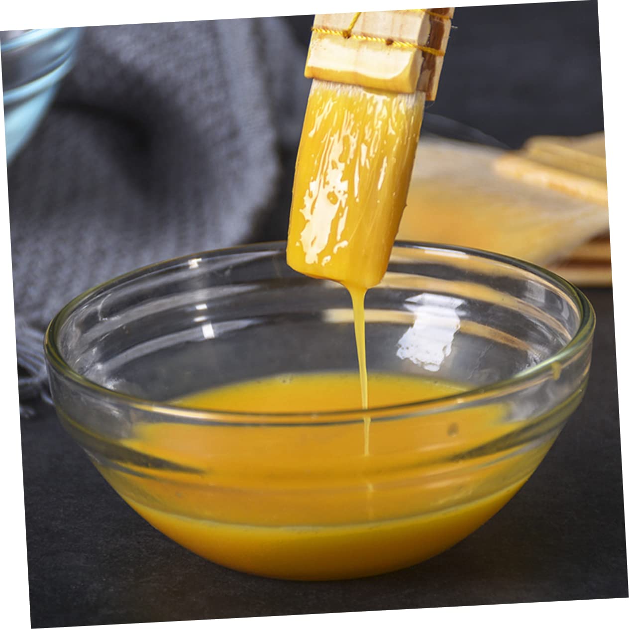 Toddmomy 3 Stück Backpinsel mit Naturborsten aus Wolle Ölpinsel für Grill und Gebäck Vielseitiger Küchenpinsel zum Backen und Grillen mit Aufhängung Hitzebeständig