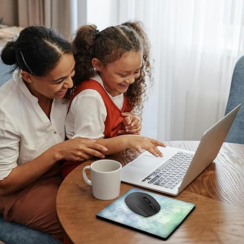 Miniatura 2 de 3dRose LLC - Alfombrilla de ratón (8.0 x 8.0 x 0.1 in), diseño de bokeh, color azul