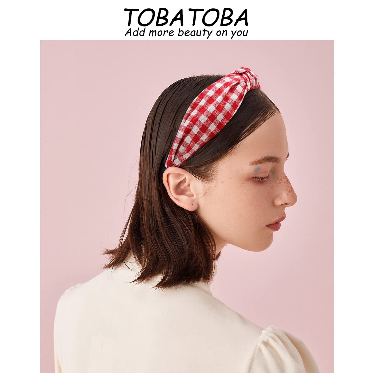 Amazon.com : TOBATOBA Pink Plaid Headband, 3 Pack for Women 