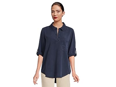 Mod-o-doc Roll Tab Patch Pocket Tunic Women