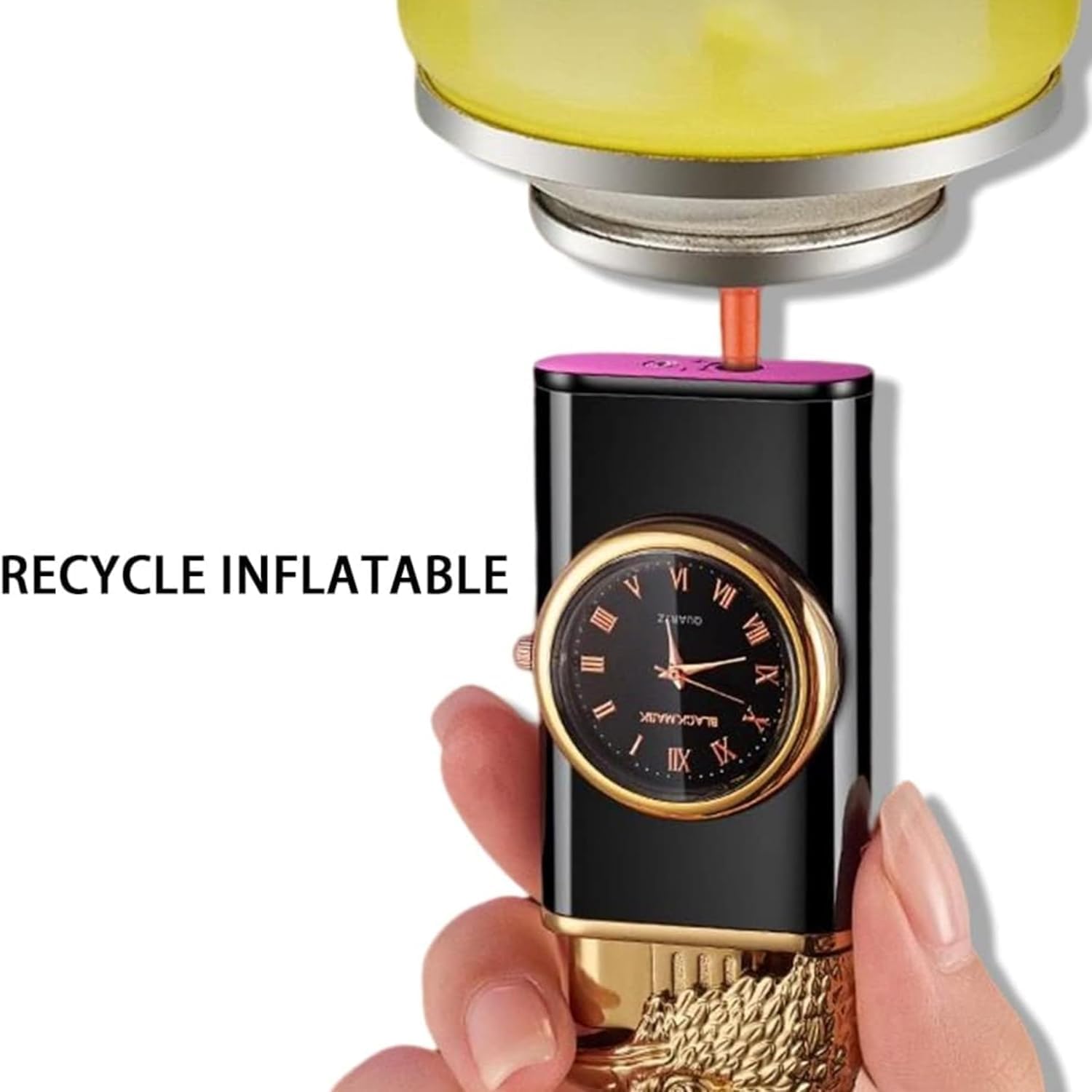 Drumstone (𝟏𝟔 Years Warranty) Stylish Eagle Head Dual Butane Lighter Refillable Windproof Torch & Soft Flame Adjustable Jet Flame Unique Collectible Gift for Men Smokers Outdoor Use 2