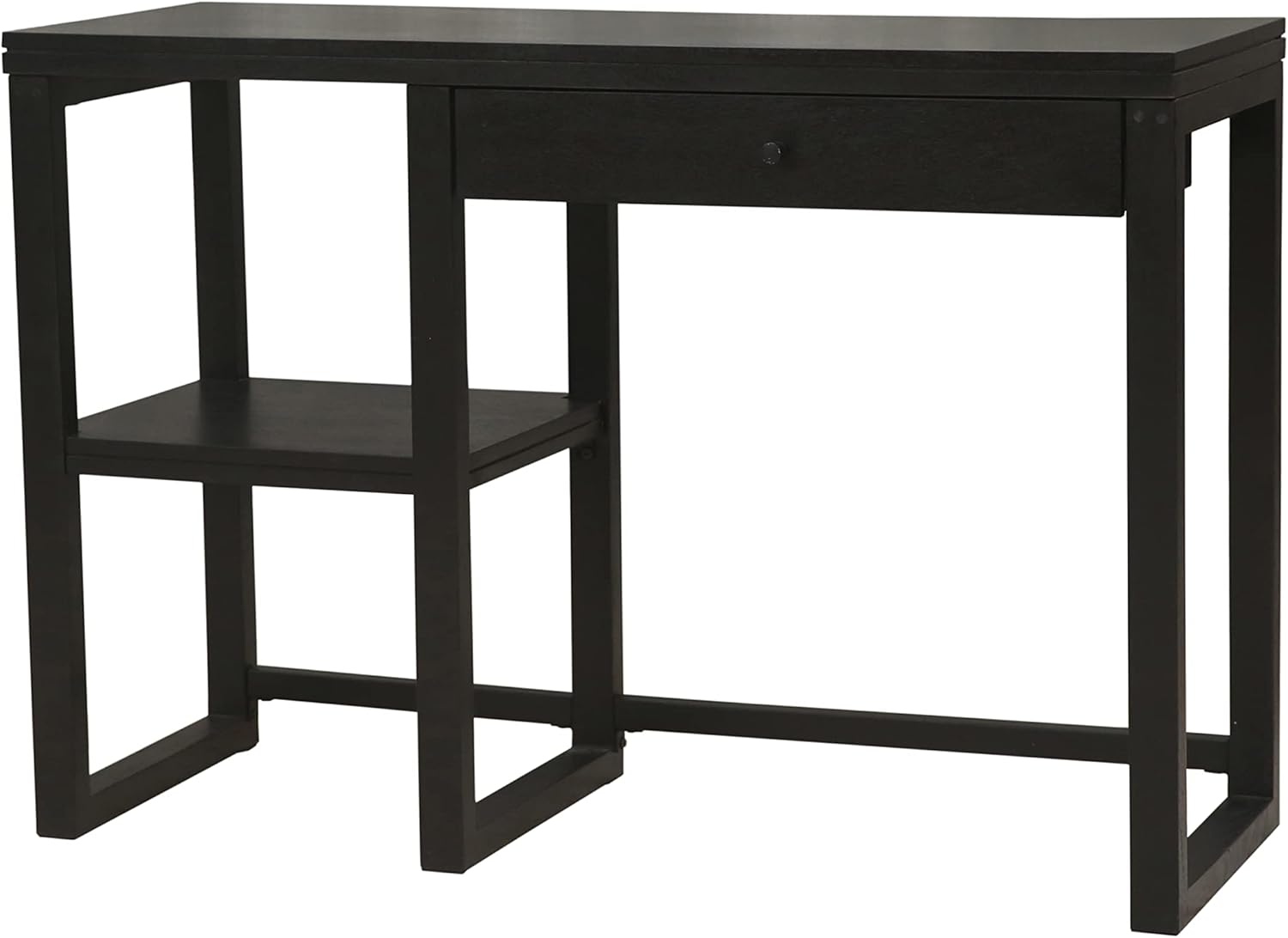 Décor Therapy Carlton 1 Drawer Wooden Desk, 29" x 44" x 16", Eased Edge Black