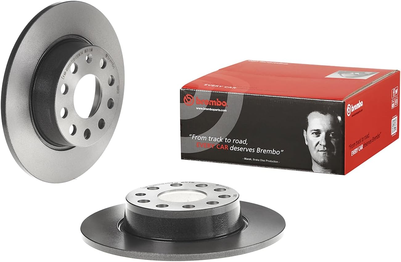 08.B413.11 UV Coated solid Rear Brake Rotor AUDI/AUDI (FAW)/CUPRA/JETTA/SEAT/SKODA/SKODA (SVW)/VW/VW (FAW)/VW (SVW) OE# 1K0615601AA