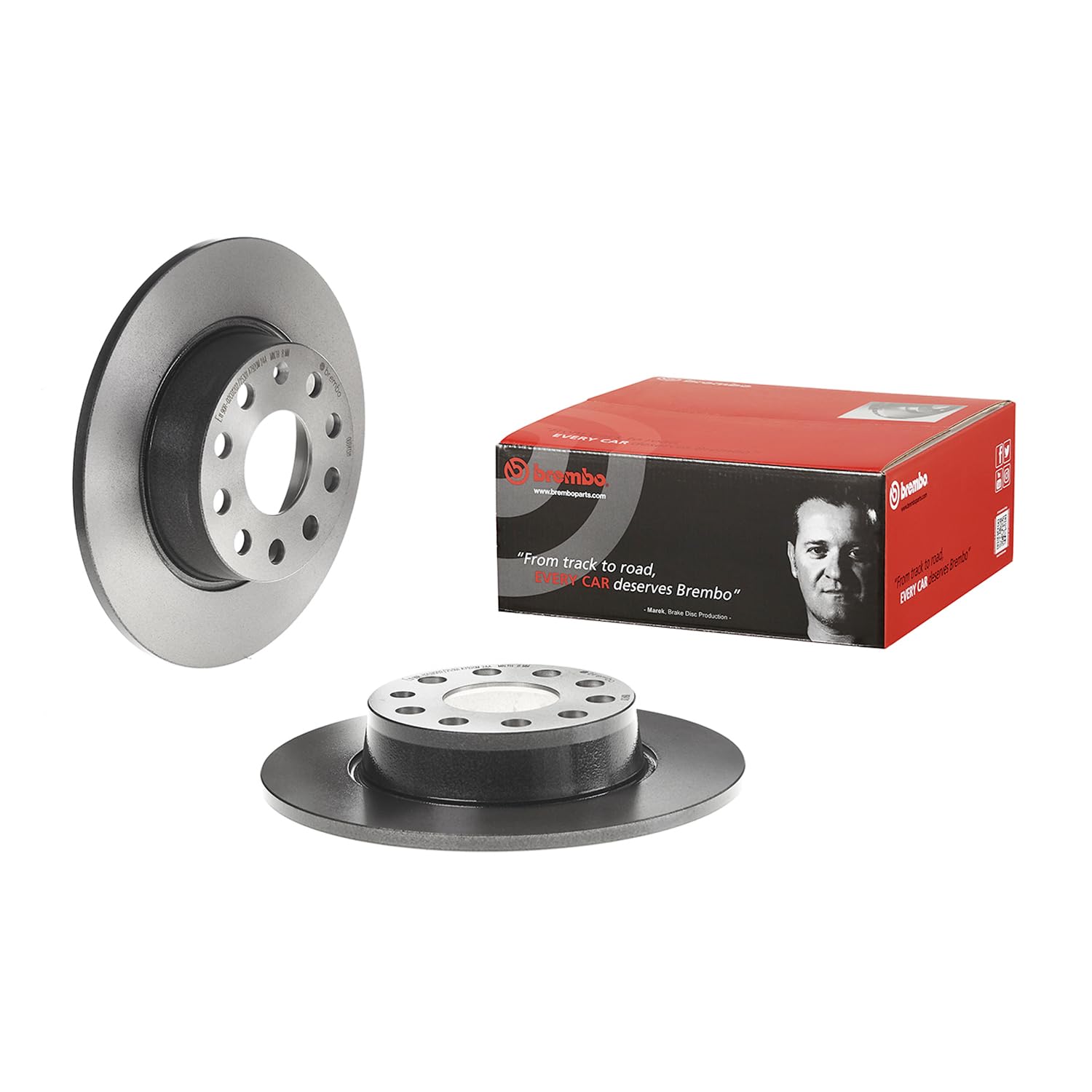 Brembo 08.B413.11 Rear UV Coated Brake Disc - Set of 2