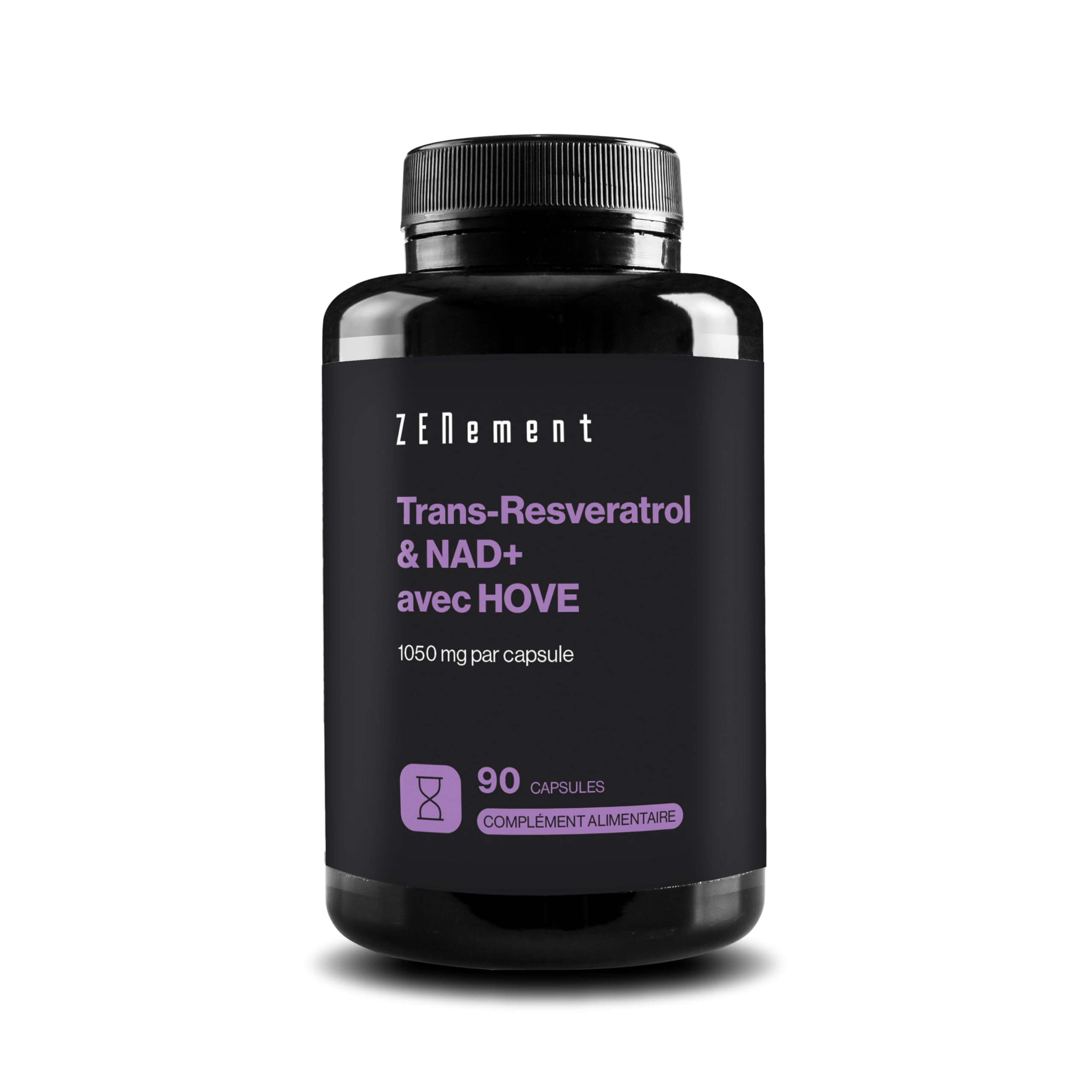 Trans-Resvératrol & NAD+ avec de l'Huile d'Olive Vierge Extra, 1055mg par Capsule - Haute Absorption et Formule Synergique - 90 Capsules pour 3 Mois, Anti-Âge et Activateur de Sirtuines - Zenement