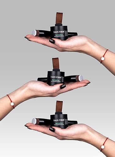 Miniatura 6 de THICK FIBER Polvo de retoque de raíz, polvo de línea capilar para cabello fino, resistente al agua y al sudor, juego de corrector de pérdida de