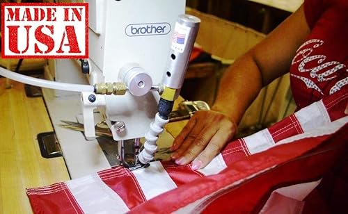 Miniatura 6 de US Flag Factory bandera estadounidense 2.5 x 4 pies (manga para mástil) bandera de nylon SolarMax para exteriores (estrellas bordadas y bandas