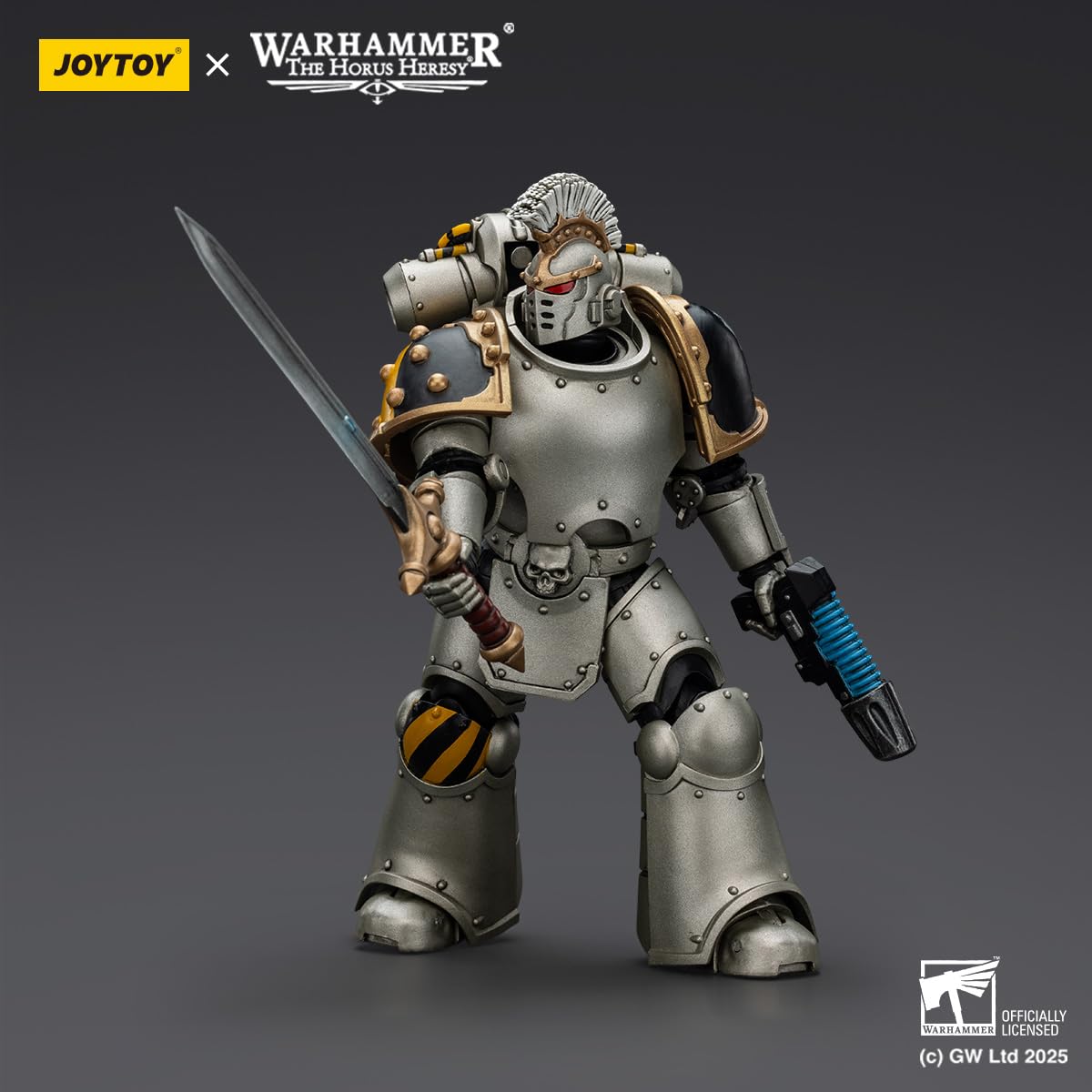 TOYVERSE JOYTOY 1/18 Figurka akcji Warhammer The Horus Heresy, Iron Warriors Command Squad Chosen with Legion Standard, ruchome stawy Model postaci
