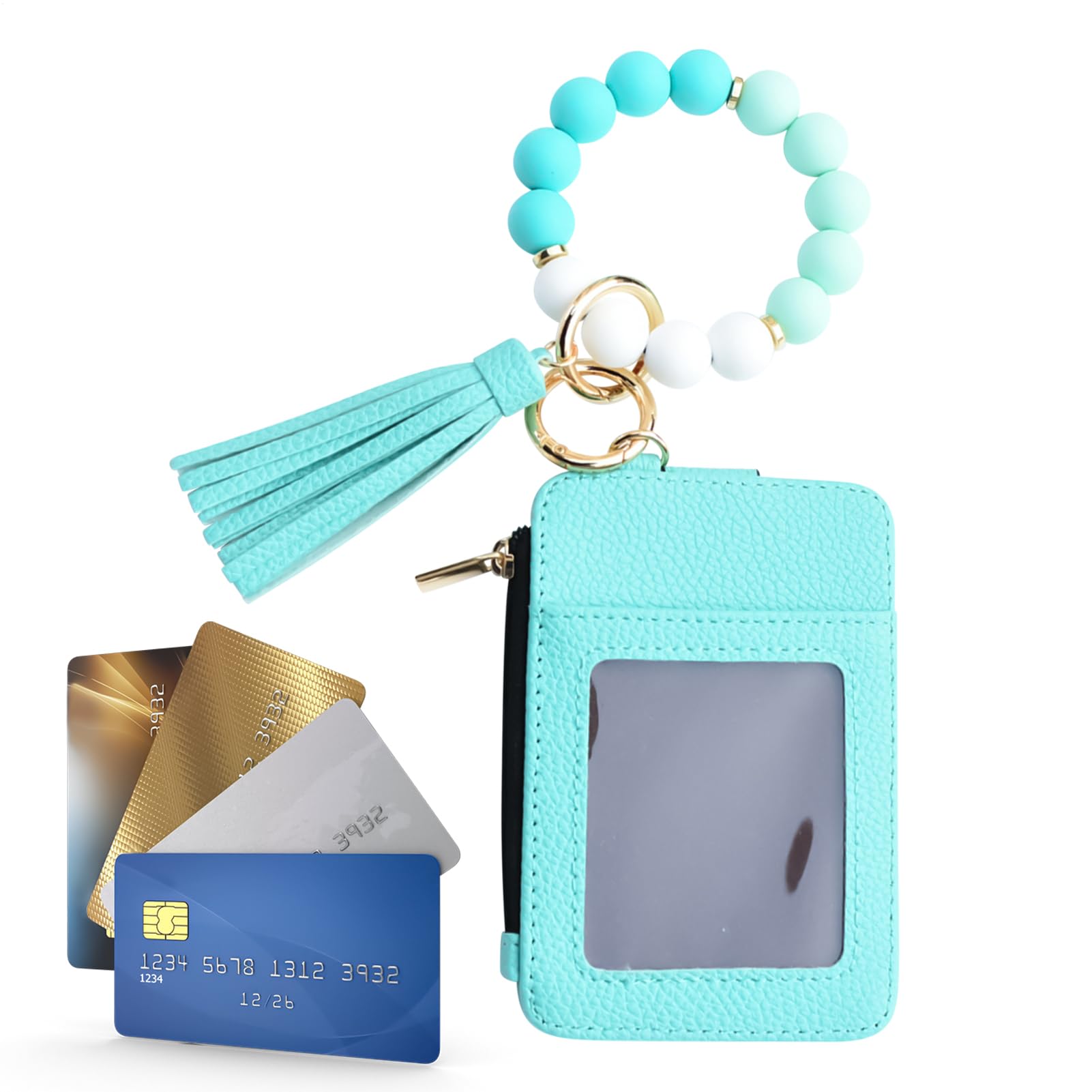 Portafoglio portachiavi portamonete con cinturino | portafoglio con perline con portachiavi | porta carte da donna,shopping appuntamenti e matrimoni, vacanze, compleanno, viaggi