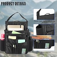 Vista 5 de Car Front Seat Organizer, Multi-Pocket Vehicle Hanging Passenger Back Seat Storage Bag with Adjustable Straps, Automotive Interior Storage