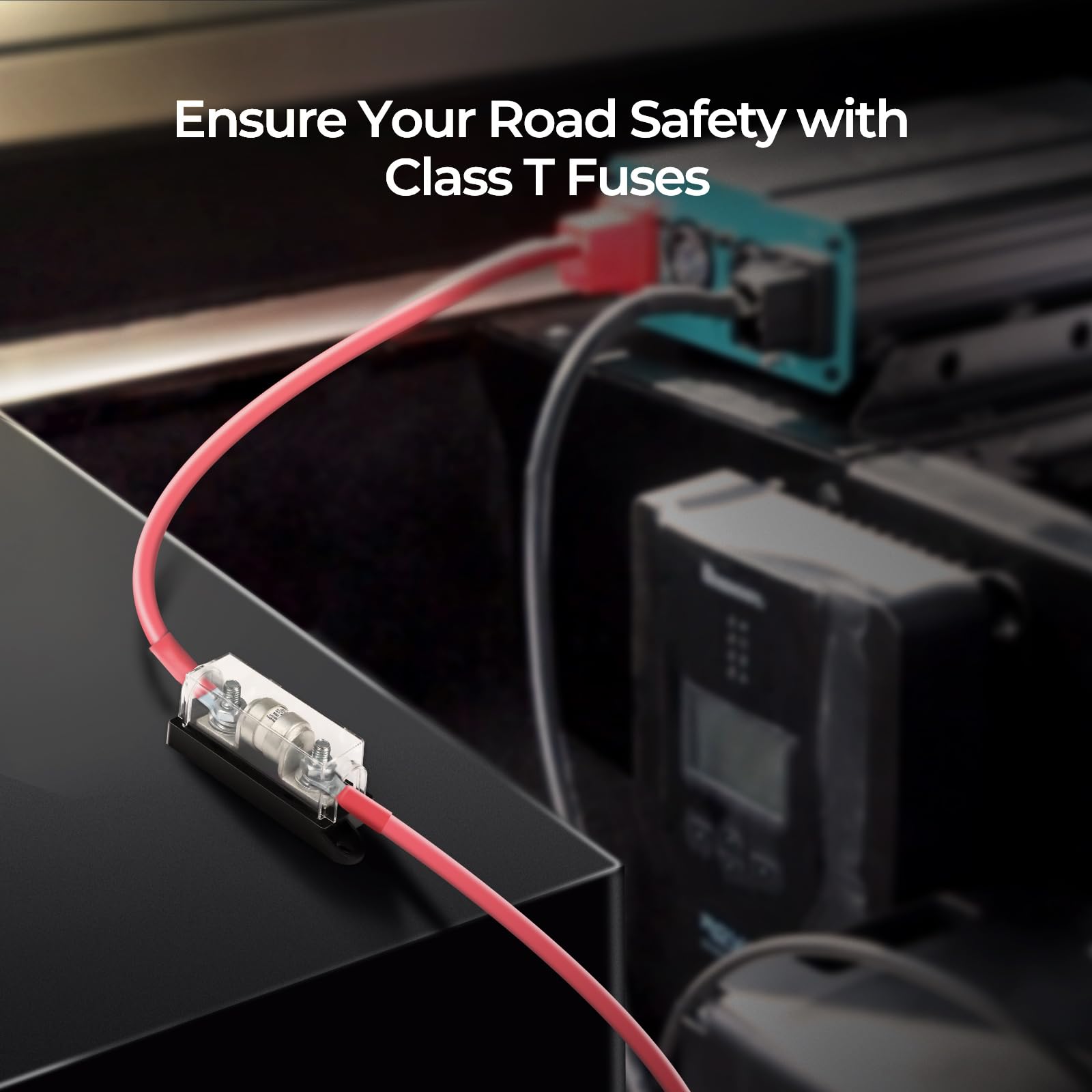 Renogy Fusibile ad alta corrente, fusibile classe T 250A con set per auto, camion, veicoli da costruzione, autobus e roulotte