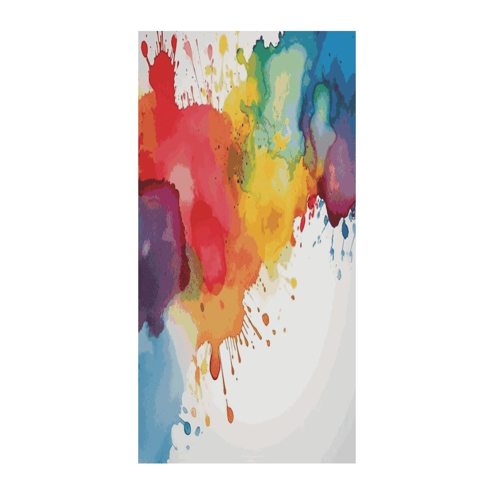 Adfgyerh Style Stains Of Watercolor Paint Splatters Curtains，Polyester Blackout Extra Wide，Door Curtain， 35.4X 70.9 Inch For Temporary Room Dividers Bedroom Living Room，Room Darkening Curtains ，For Doorway Privacy