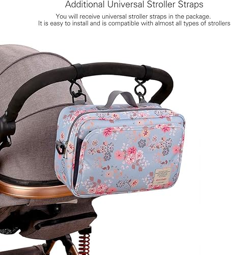 Miniatura 5 de MOMIGO Organizador de pañales para bebé al aire libre - Bolsa de cochecito de bebé, contenedor de almacenamiento para pañales, toallitas y juguetes