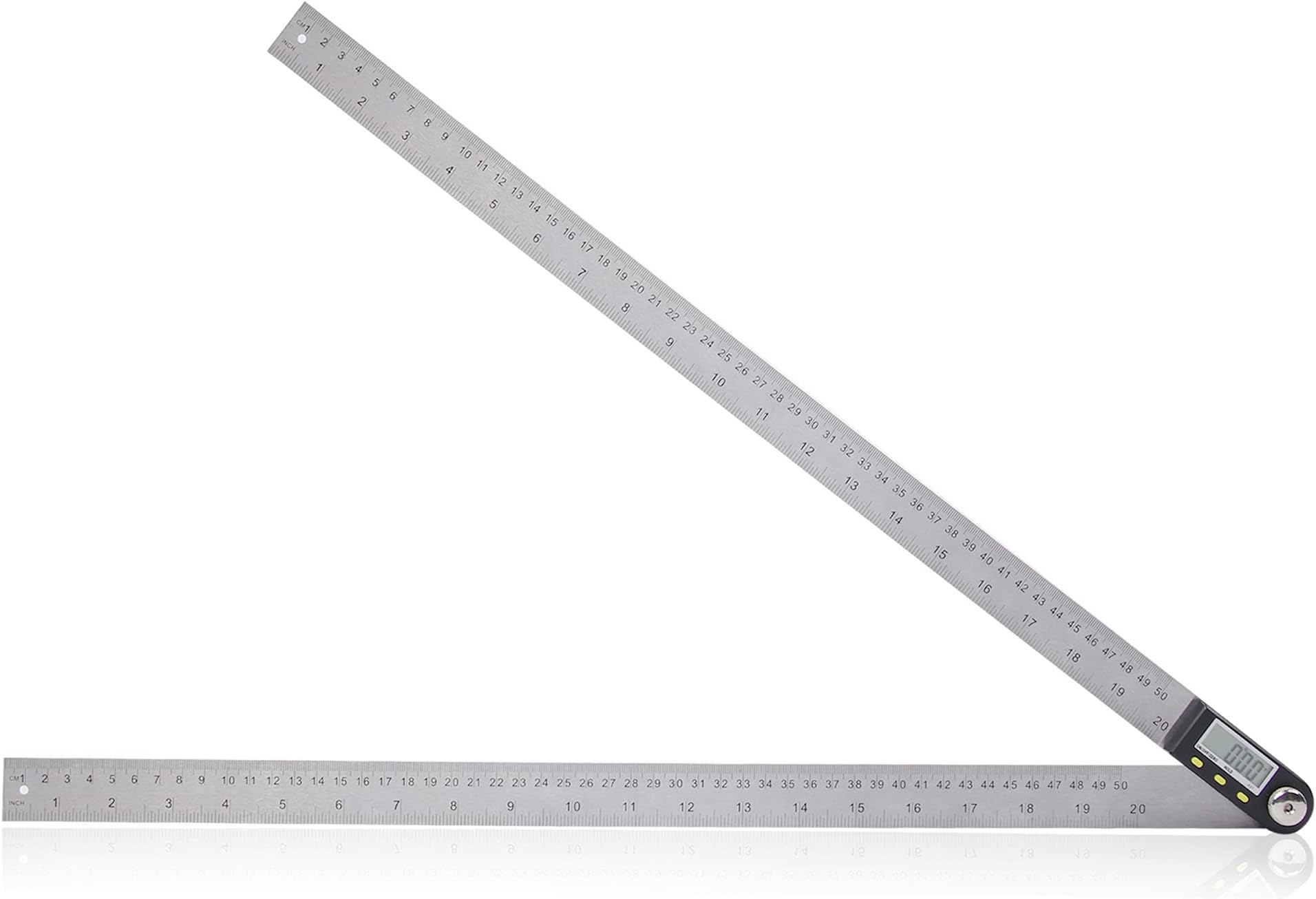 Shahe Digital Angle Finder Protractor, 20 Inches Stainless Angle Ruler Goniometer with Zeroing and Locking Function