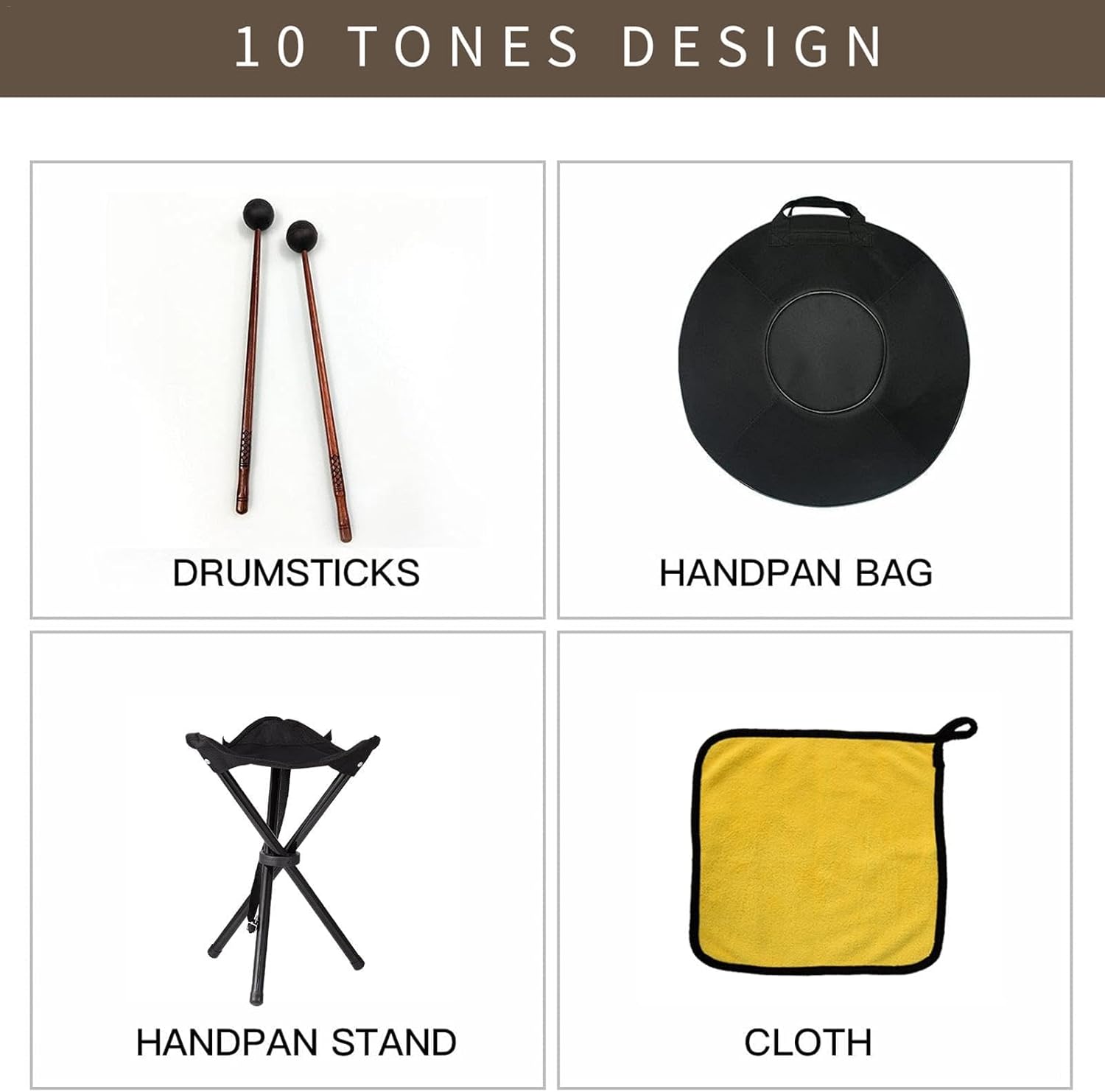 ハンドパンドラム楽器 | クラシック D マイナー 9 音音楽ハンドドラム