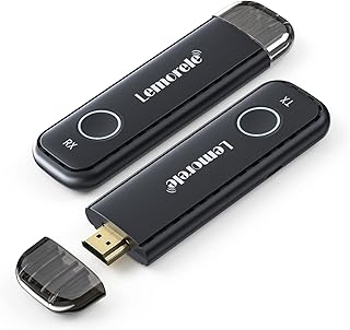 Wireless HDMI Transmitter and Receiver, Lemorele HDMI Wireless Extender Support 2.4/5GHz for Streaming Video/Audio from Laptop, PC to Projector, Monitor(Plug and Play)