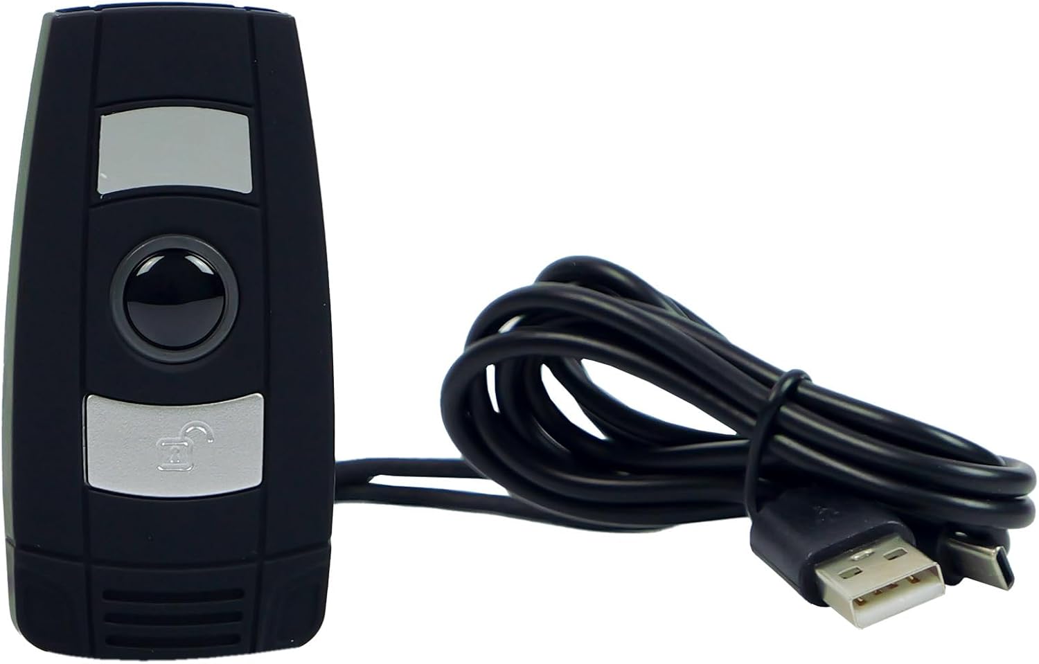 HDWR HD6600 barcode scanner with its USB charging cable