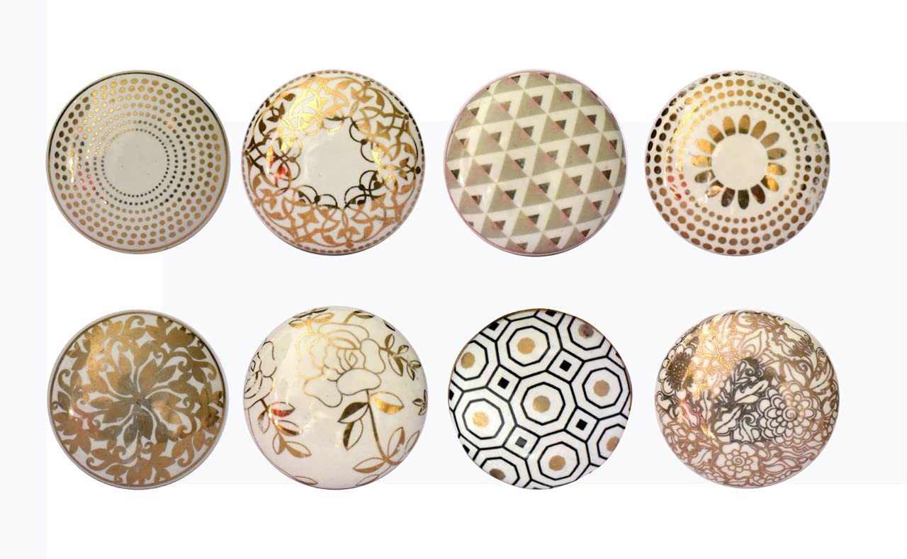 SHRIYAM CRAFTCeramic knobs for Drawers Pull Handles Cabinet Drawer knobs Drawer pulls Door knobs Pack of 8 Mix Golden (B0977D714X) Amazon Price History, Amazon Price Tracker