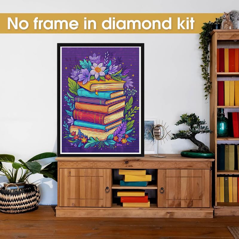 Bimkole 5D Diamond Painting Kit - Raccoon & Tulips Design, 12x16 Inch Full Drill DIY Rhinestone Art For Adults, Home Wall Decor