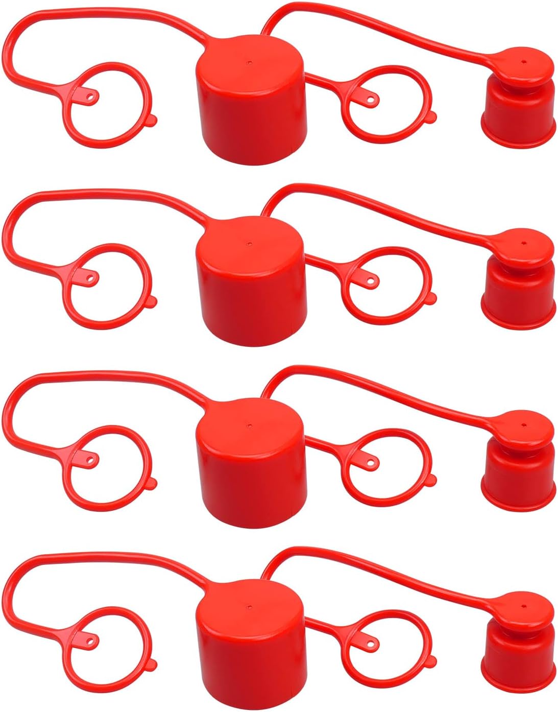 Dust Caps Plugs Fit for 1/2 in Flat Face Hydraulic Quick Connect Couplers