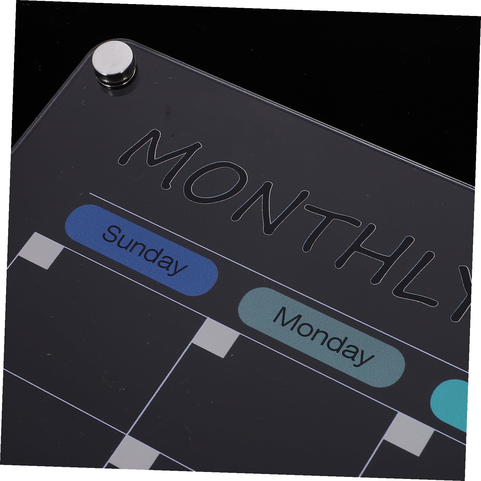 Lavagna Mensile Acrilica Magnetica Trasparente Board Cancellabile Secco Pianificatore Calendario per Cucina Ufficio e Scuola Superficie Liscia per Scrittura Facile e Riutilizzabile