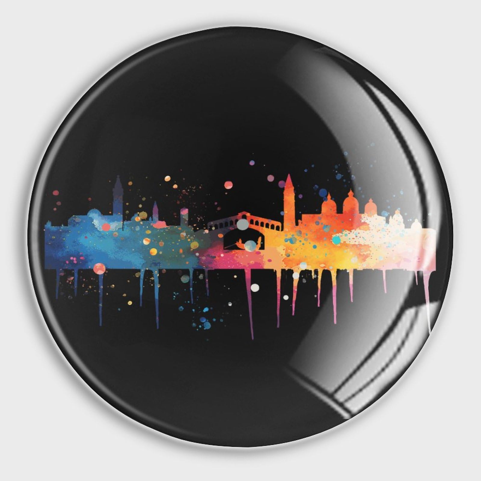 Petits aimants en verre Skyline pour tableau blanc et bureau