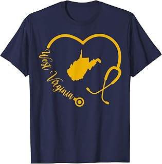 West Virginia Nurse WV Medical Nursing LPN RN CNA NP Heart T-Shirt