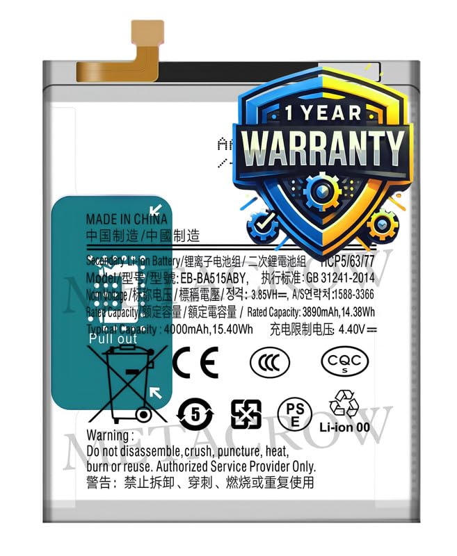Image of Original EB-BA515ABY Battery Compatible for Samsung Galaxy A51 4G (SM-A515F) - (4000mAh) - 1 Year Warranty JK1