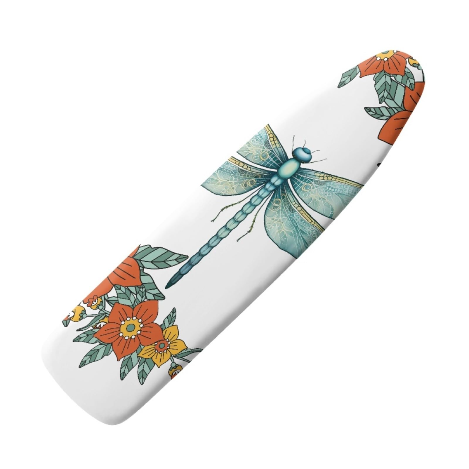 Dwetcxo White Insect Pattern Ironing Board Covers 135 X 45 Iron Board Covers And Pad Thick Resist Scorching And Staining Thick Easy Fit Iron Cover Adjustable Elastic Rope Ironing Boards Cover 135X45cm