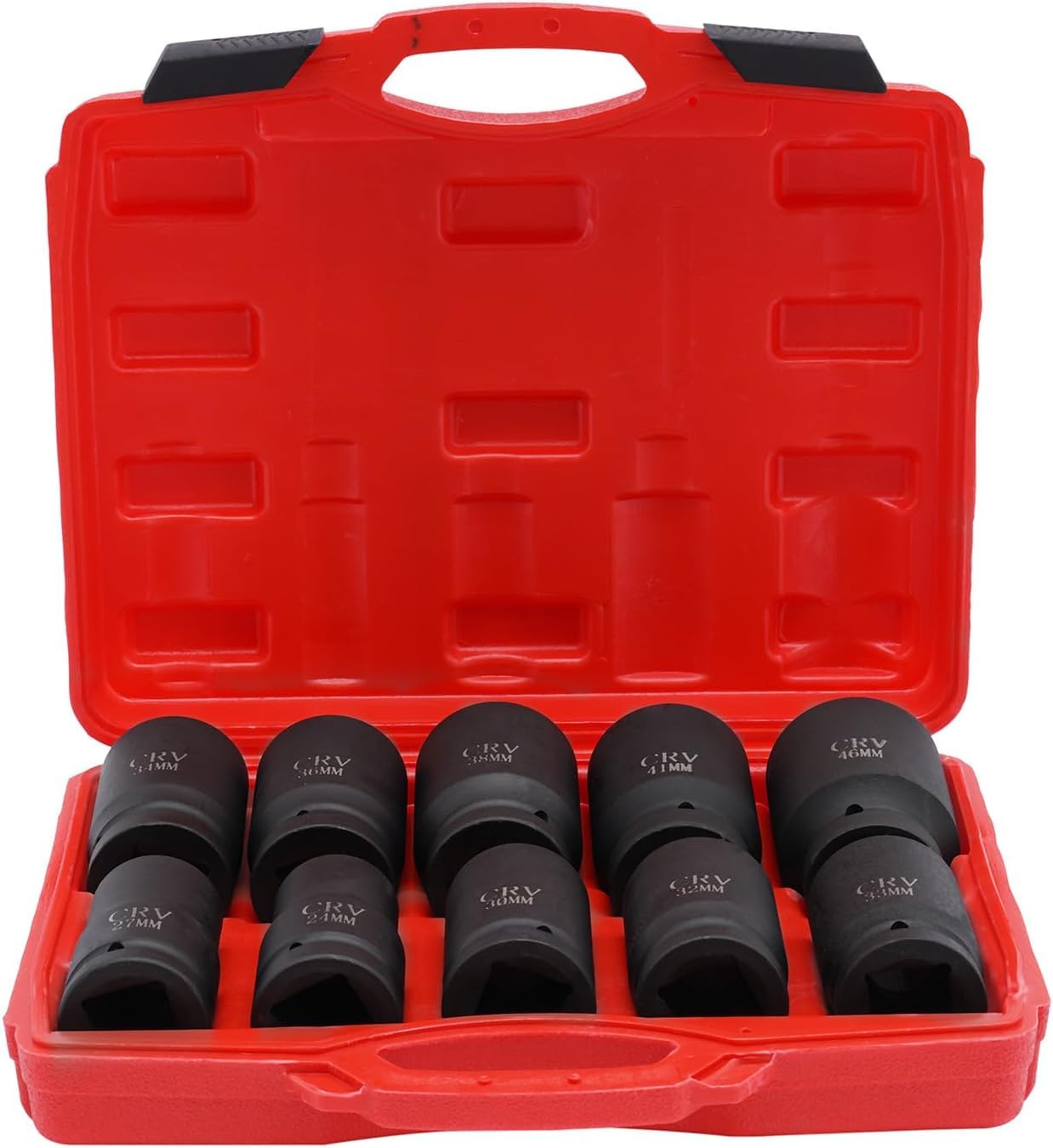 Set di chiavi a bussola a spirale, estrattore per viti da 12,5 mm (1/2"), per avvitatore a percussione, dado asse, mozzo, bussola da 1/2", 24, 27, 30, 32, 33, 34, 36, 38, 41, 46 mm, set di chiavi a