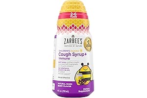 Zarbee's Kids Cough + Immune Daytime for Children 2-6: Natural Relief for Coughs