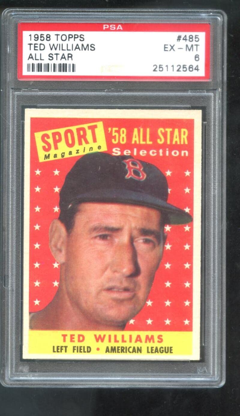 Amazon.com: 1958 Topps 485 Ted Williams All-Star Sport Magazine