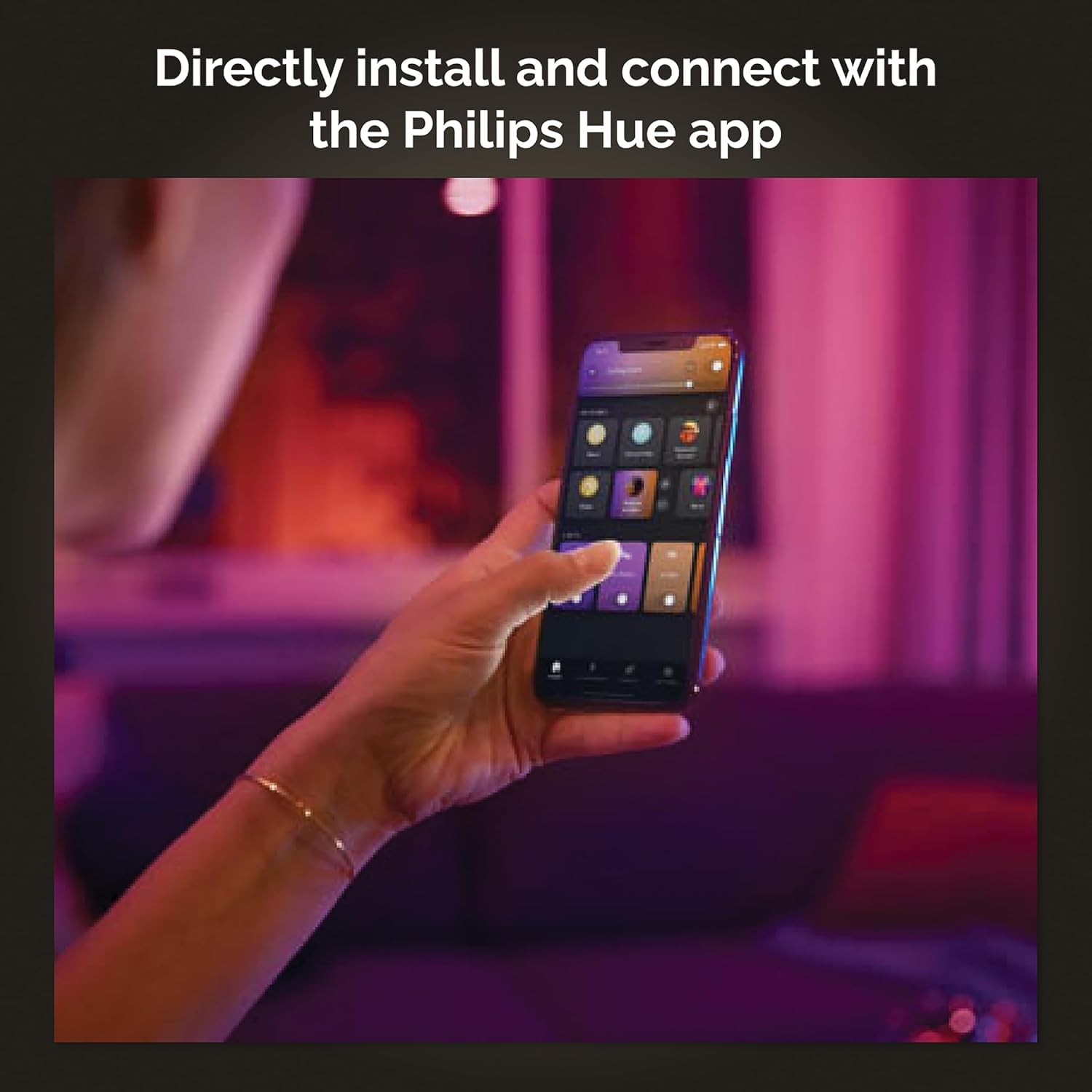 Philips Hue White & Color Ambiance Fugato 2er Spot, schwarz 2x350lm, dimmbar, 16 Mio. Farben, steuerbar via App, kompatibel mit Amazon Alexa (Echo, Echo Dot), neue Generation