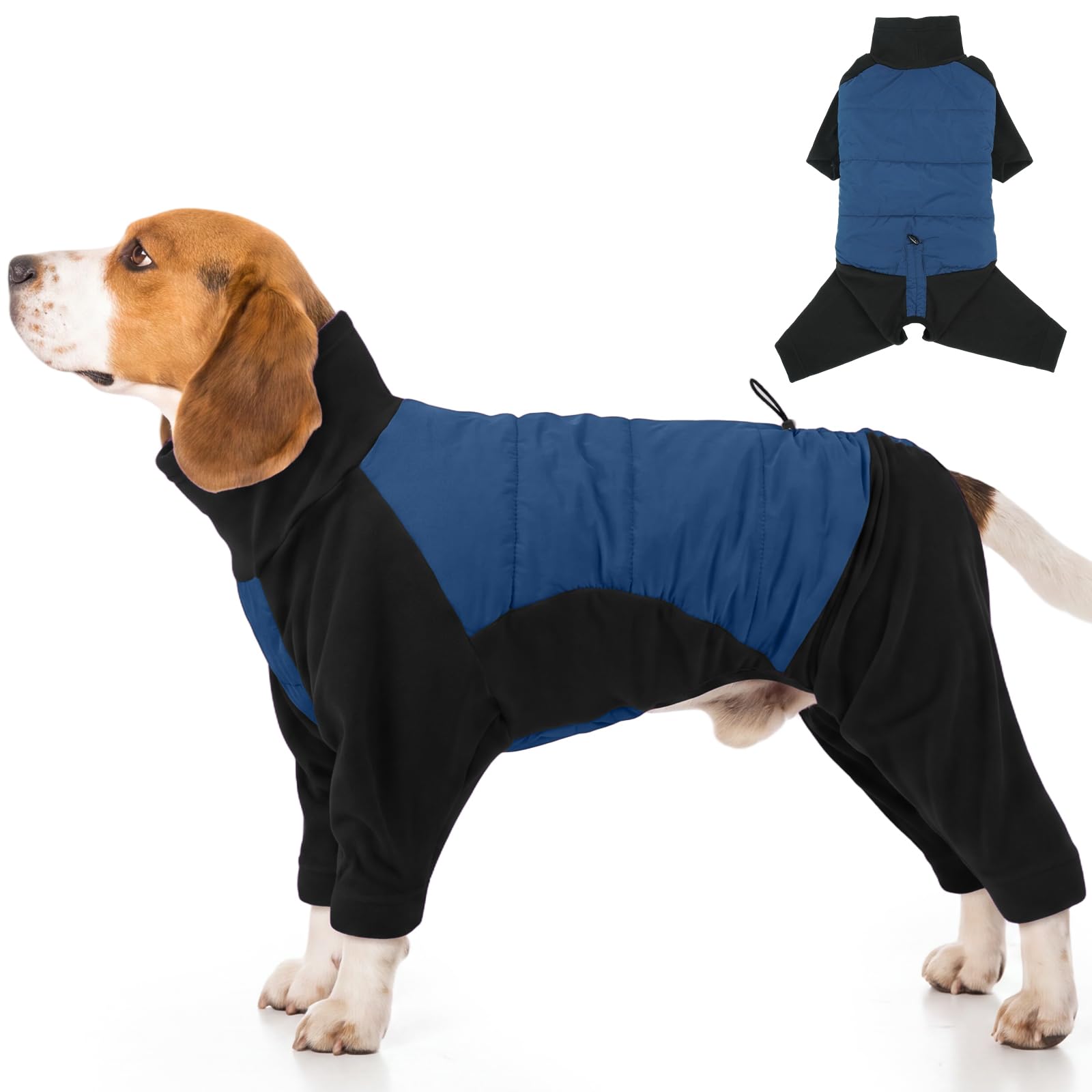OUOBOB Dog Winter Coat Warm Fleece for Small Dogs Black XS