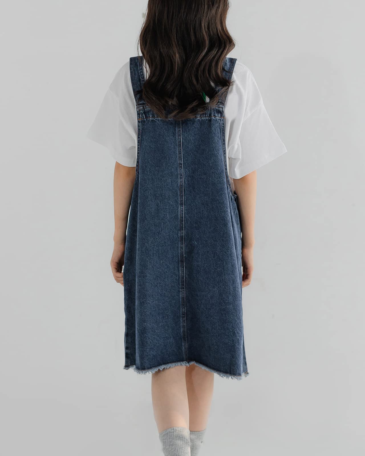 Peto Vaquero Falda Niñas Denim Vestido Dungaree Vaqueros Vestido Peto de Falda Peto Monos sin Mangas
