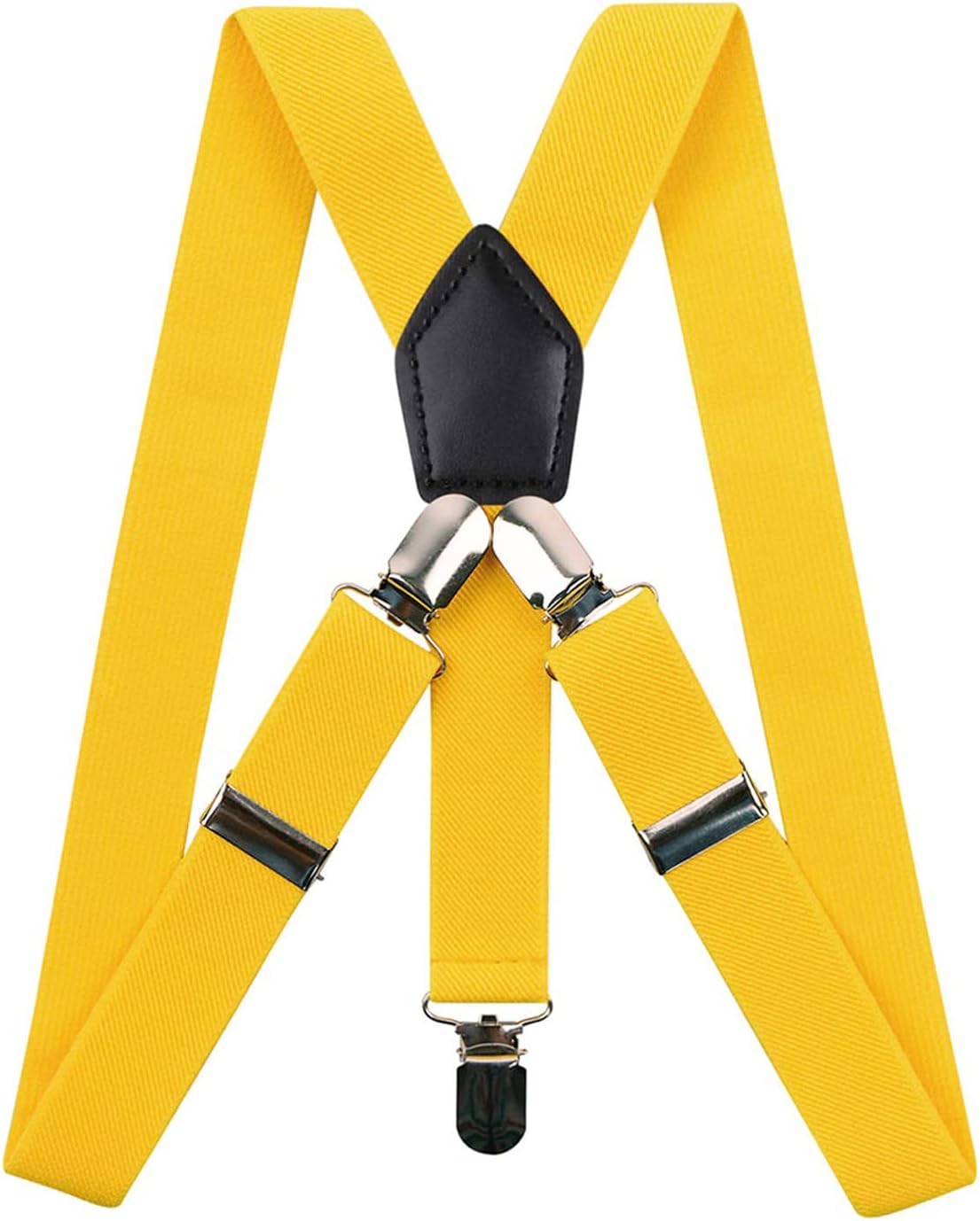 Alizeal 100 Days of School Costume for Kids 2.5cm Elastic Braces 3 Clip Suspender and Bow Tie Set with Fedora Hat