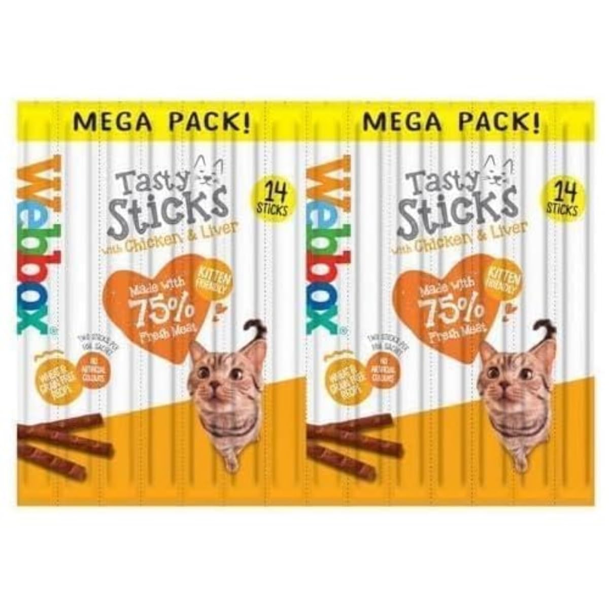 Webbox Cat Tasty Sticks Chicken 14pk